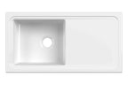 Inspire 1010mm Single Bowl Rectangular Plain Countertop Drainer Sink