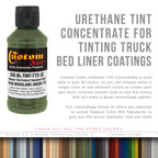 Camouflage Series 3 oz (Woodland Green Federal Standard Color #34128) Urethane Tint Concentrate for Tinting Truck Bed Liner Coatings