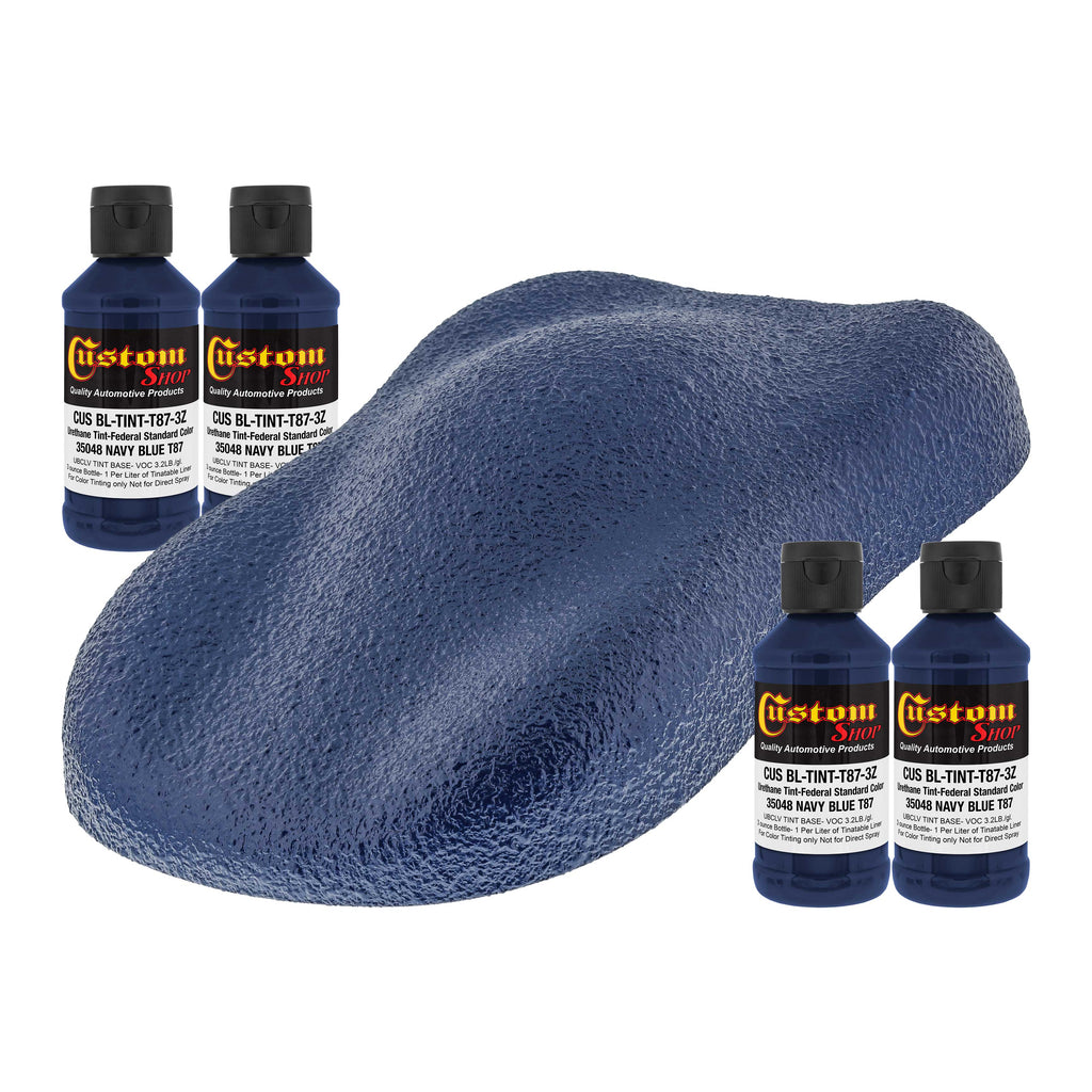 Camouflage Series 3 oz (Navy Blue Federal Standard Color 35048) Urethane Tint Concentrate for Tinting Truck Bed Liner Coatings - Pack of 4