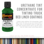3 oz (Emerald Green Color) Urethane Tint Concentrate for Tinting Truck Bed Liner Coatings - Use in Most Tintable Sprayable and Rollable Liner Brands