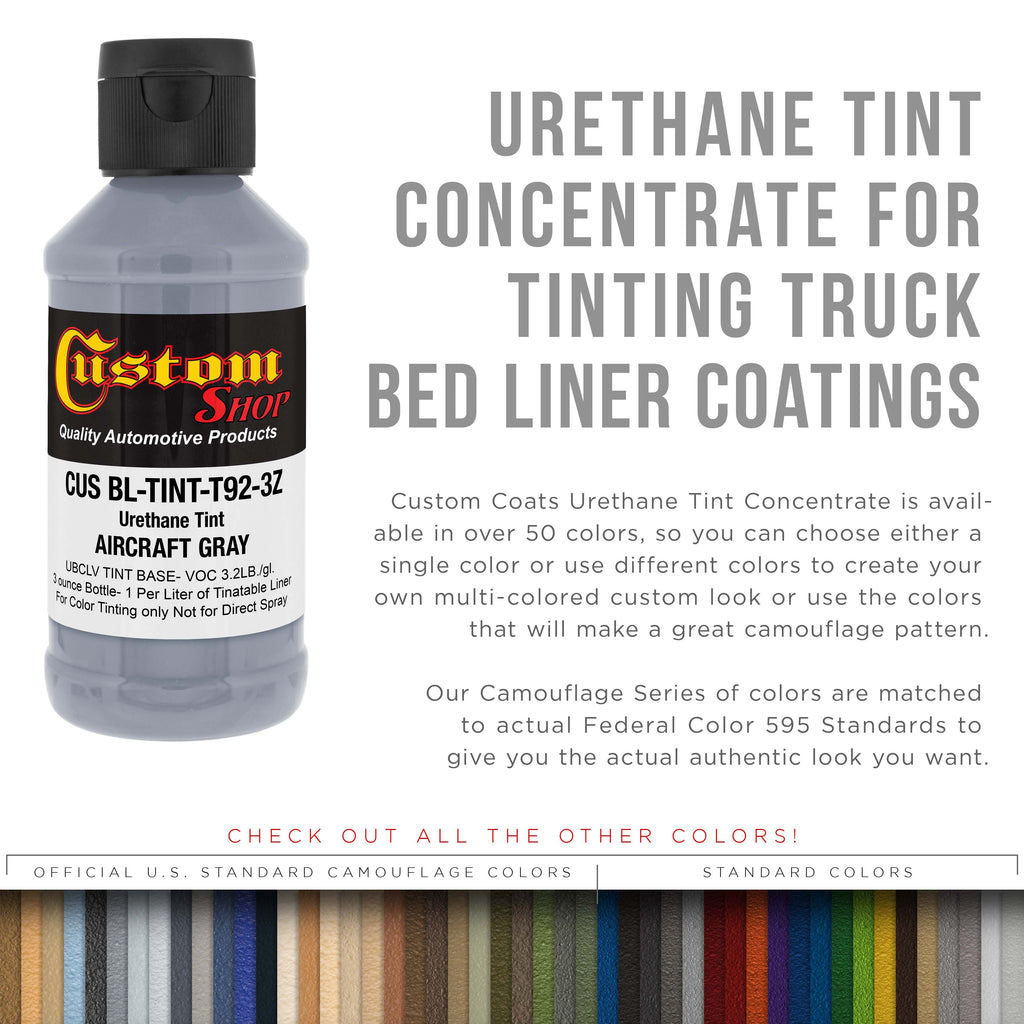 Camouflage Series 3 oz (Aircraft Gray Federal Standard Color #36300) Urethane Tint Concentrate for Tinting Truck Bed Liner Coatings