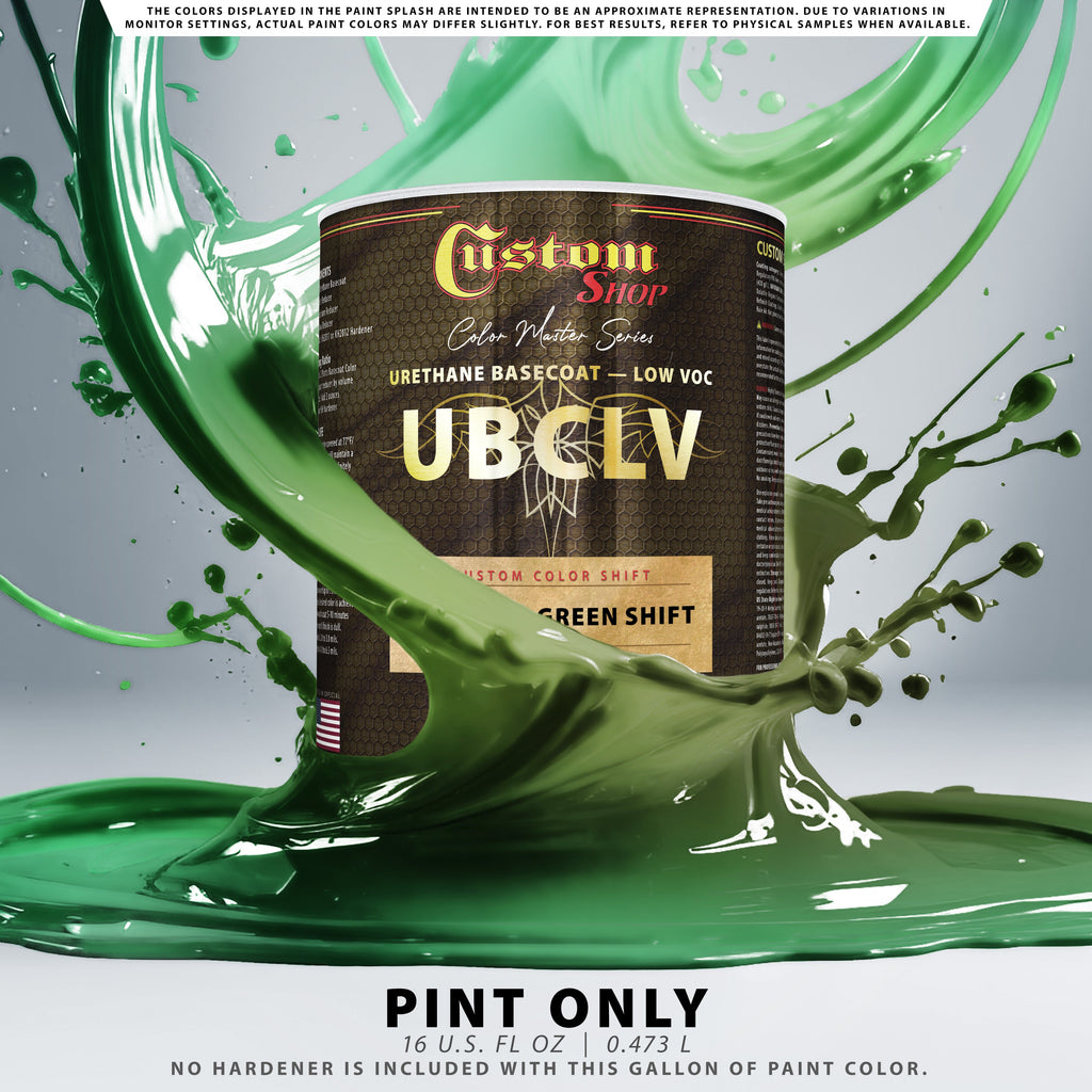 CCS Custom Color Shift Automotive Paint - Silver to Green Shifting Effect - Pint