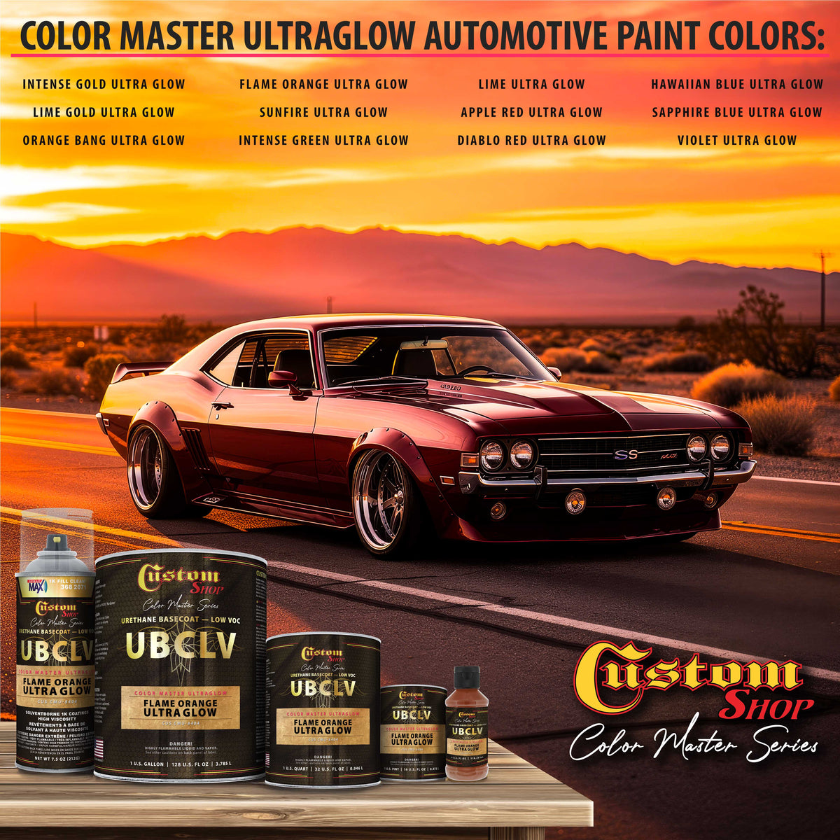 CMU Color Master Ultraglow - Flame Orange Ultra Glow- Quart