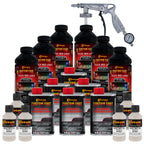 GM White 1.5 Gallon (6 Quart) Urethane Spray-On Truck Bed Liner Kit with Spray Gun and Regulator - Mix, Shake & Shoot - Textured Protective Coating