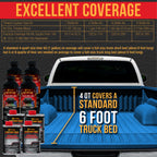 Safety Blue 1 Gallon Urethane Roll-On, Brush-On or Spray-On Truck Bed Liner Kit with Roller and Brush Applicator Kit - Textured Protective Coating