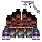 Bright Purple 1.5 Gallon (6 Quart) Urethane Spray-On Truck Bed Liner Kit with Spray Gun & Regulator - Mix, Shake & Shoot - Textured Protective Coating