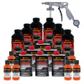 Safety Orange 1.5 Gallon (6 Quart) Urethane Spray-On Truck Bed Liner Kit with Spray Gun & Regulator - Mix, Shake & Shoot - Textured Protective Coating
