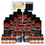 Safety Orange 2 Gallon Urethane Roll-On, Brush-On or Spray-On Truck Bed Liner Kit with Roller and Brush Applicator Kit - Textured Protective Coating