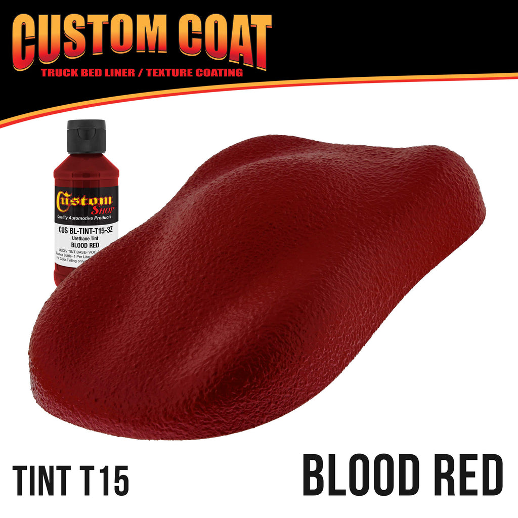 Blood Red 2 Quart (1/8 Quart) Urethane Spray-On Truck Bed Liner Kit - Easily Mix, Shake & Shoot - Durable Textured Protective Coating
