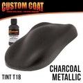 Charcoal Metallic 1 Gallon Urethane Roll-On, Brush-On or Spray-On Truck Bed Liner Kit, Roller and Brush Applicator Kit - Textured Protective Coating
