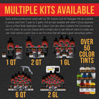 Black Metallic 1 Gallon Urethane Roll-On, Brush-On or Spray-On Truck Bed Liner Kit with Roller and Brush Applicator Kit - Textured Protective Coating