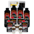 Bright White 1 Gallon Urethane Roll-On, Brush-On or Spray-On Truck Bed Liner Kit with Roller and Brush Applicator Kit - Textured Protective Coating