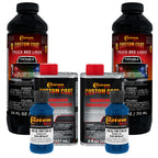Blue Metallic 2 Quart (1/8 Quart) Urethane Spray-On Truck Bed Liner Kit - Easily Mix, Shake & Shoot - Durable Textured Protective Coating