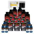Blue Metallic 1.5 Gallon (6 Quart) Urethane Roll-On, Brush-On or Spray-On Truck Bed Liner Kit with Roller and Brush Applicator Kit - Textured Coating