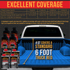 Blue Metallic 2 Gallon Urethane Roll-On, Brush-On or Spray-On Truck Bed Liner Kit with Roller and Brush Applicator Kit - Textured Protective Coating