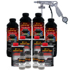 Dove Gray 1 Gallon Urethane Spray-On Truck Bed Liner Kit with Spray Gun and Regulator - Mix, Shake & Shoot - Durable Textured Protective Coating