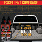 Dove Gray 2 Gallon Urethane Roll-On, Brush-On or Spray-On Truck Bed Liner Kit with Roller and Brush Applicator Kit - Textured Protective Coating