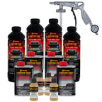 Shoreline Beige 1 Gallon Urethane Spray-On Truck Bed Liner Kit with Spray Gun and Regulator - Mix, Shake & Shoot - Durable Textured Protective Coating