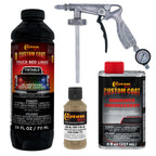 Federal Standard Color #33303 Khaki T76 Urethane Spray-On Truck Bed Liner, 1 Quart Kit with Spray Gun & Regulator, Durable Textured Protective Coating