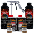 Federal Standard Color #33105 Field Drab Brown T78 Urethane Spray-On Truck Bed Liner, 2 Quart Kit, Spray Gun & Regulator - Textured Protective Coating
