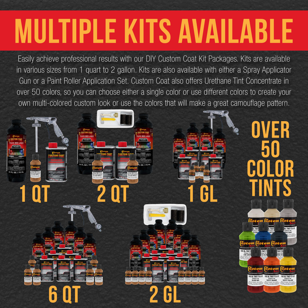 Federal Standard Color #30215 Light Brown T79 Urethane Roll-On, Brush-On or Spray-On Truck Bed Liner, 2 Gallon Kit with Roller Applicator Kit
