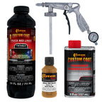 Federal Standard Color #30257 Earth Yellow T83 Urethane Spray-On Truck Bed Liner, 1 Quart Kit with Spray Gun & Regulator - Textured Protective Coating