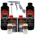 Federal Standard Color #36521 Frost Beige T84 Urethane Spray-On Truck Bed Liner, 2 Quart Kit with Spray Gun & Regulator - Textured Protective Coating