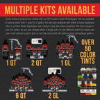 Federal Standard Color #25045 Insignia Blue T85 Urethane Roll-On, Brush-On or Spray-On Truck Bed Liner, 2 Quart Kit with Roller Applicator Kit