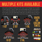Federal Standard Color #37031 Camo Smoke Black T93 Urethane Spray-On Truck Bed Liner, 1 Quart Kit, Spray Gun & Regulator - Textured Protective Coating