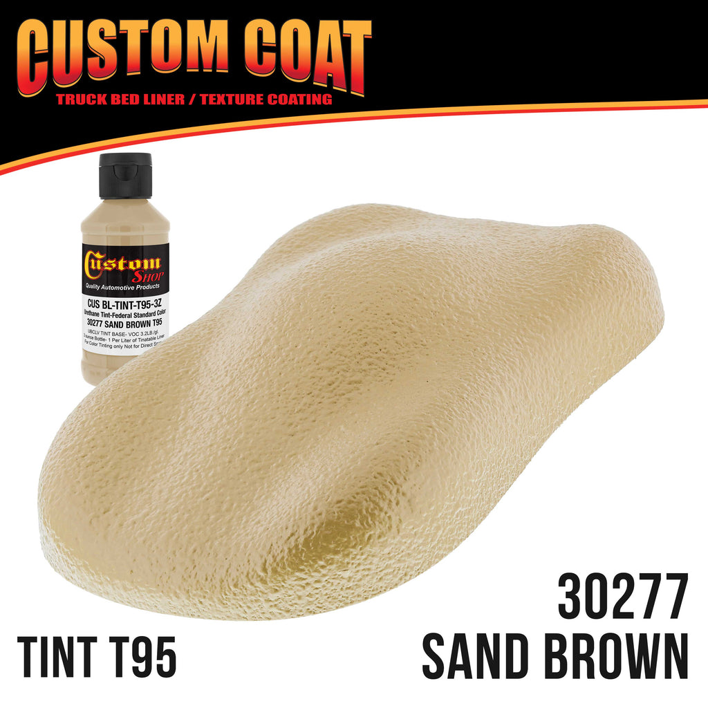Federal Standard Color #30277 Sand Brown T95 Urethane Spray-On Truck Bed Liner, 1 Gallon Kit with Spray Gun & Regulator - Textured Protective Coating