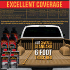 Federal Standard Color #20150 Coyote Brown T97 Urethane Spray-On Truck Bed Liner, 2 Quart Kit with Spray Gun & Regulator - Textured Protective Coating