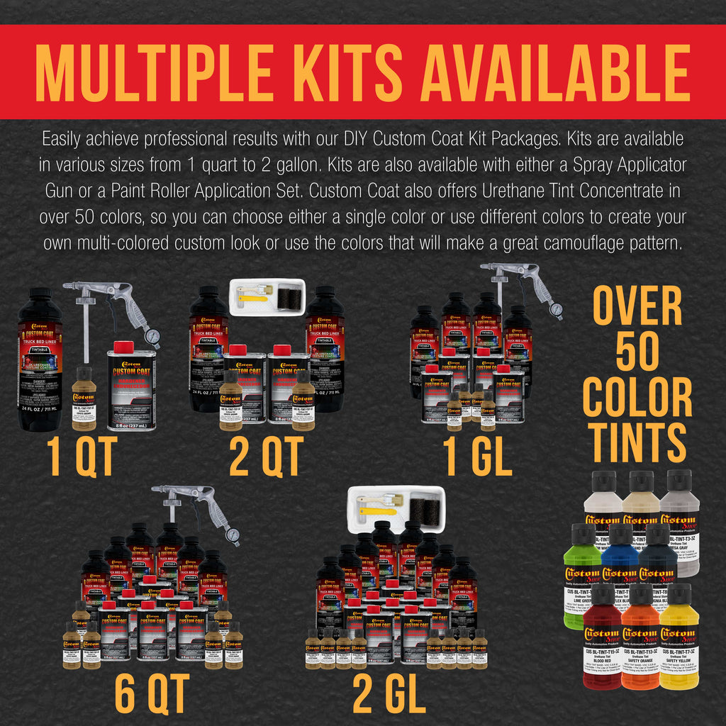 Federal Standard Color #20150 Coyote Brown T97 Urethane Spray-On Truck Bed Liner, 2 Gallon Kit with Spray Gun & Regulator