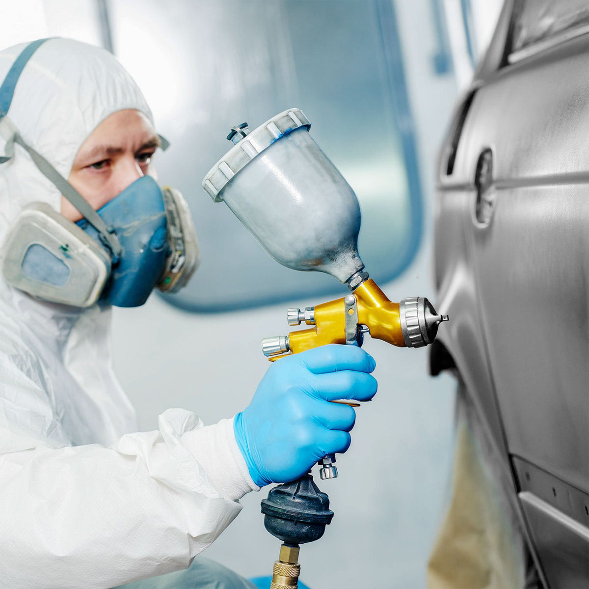 Gray DTM High Build Urethane Primer Surfacer (Direct to Metal) 2.1 VOC, 1-1/4 Quart Kit - Fast Dry High-Performance Primer - Automotive and