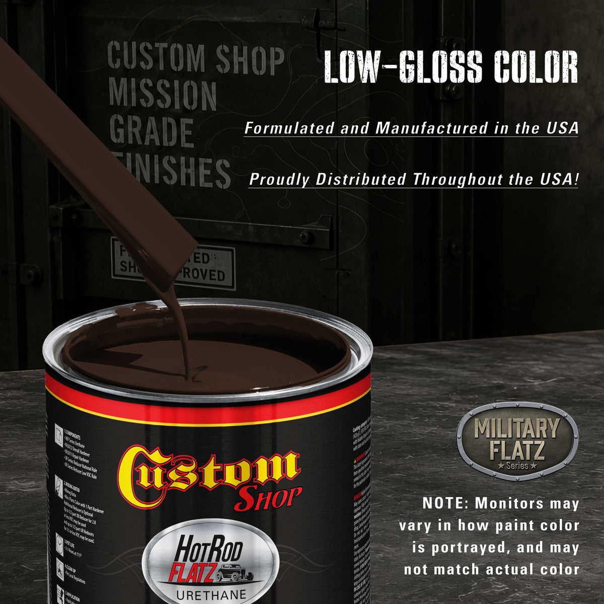 Military Flatz 595-30051 Camo Brown - 2K Urethane Flat Automotive Paint - Gallon Kit