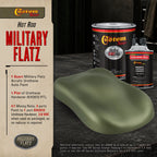 Military Flatz 595-34094 Olive Drab - 2K Urethane Flat Automotive Paint - Quart Kit