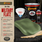 Military Flatz 595-34128 Woodland Green - 2K Urethane Flat Automotive Paint - Gallon Kit