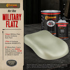Military Flatz 595-34432 Army Gray Green - 2K Urethane Flat Automotive Paint - Quart Kit