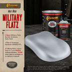Military Flatz 595-36300 Aircraft Gray - 2K Urethane Flat Automotive Paint - Quart Kit