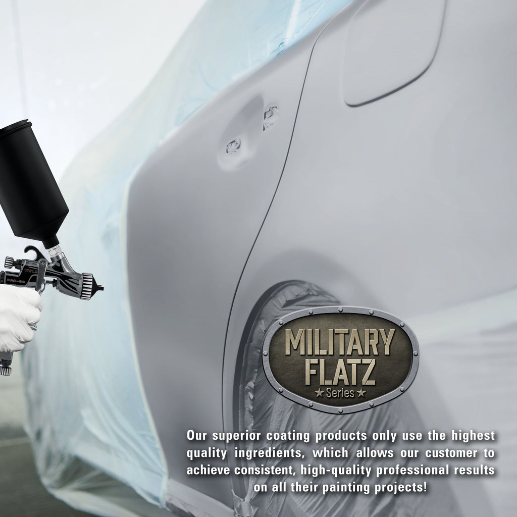 Military Flatz 595-36300 Aircraft Gray - 2K Urethane Flat Automotive Paint - Quart Kit