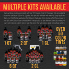 Tintable Base Only 1 Gallon Urethane Roll-On, Brush-On or Spray-On Truck Bed Liner Kit with Roller and Brush Applicator Kit, 3:1 Mix Ratio