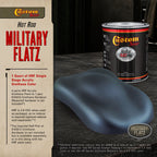 Military Flatz 595-25045 Insignia Blue - 2K Urethane Flat Automotive Paint - Quart