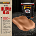 Military Flatz 595-30215 Light Brown - 2K Urethane Flat Automotive Paint - Gallon