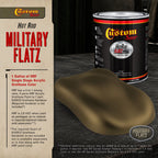 Military Flatz 595-33070 WWII Olive Drab - 2K Urethane Flat Automotive Paint - Gallon