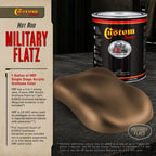 Military Flatz 595-33105 Field Drab - 2K Urethane Flat Automotive Paint - Gallon