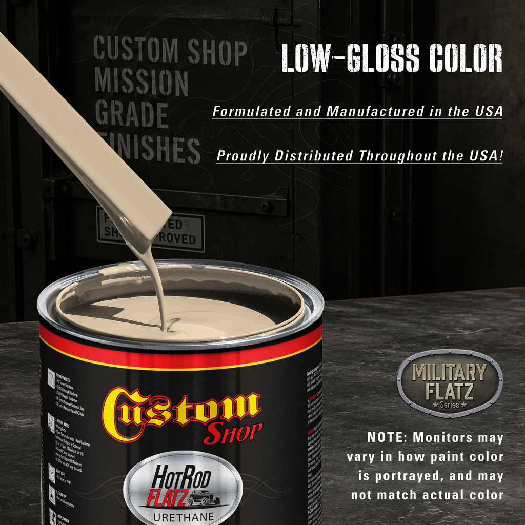 Military Flatz 595-33510 Sandstone - 2K Urethane Flat Automotive Paint - 2K Aerosol