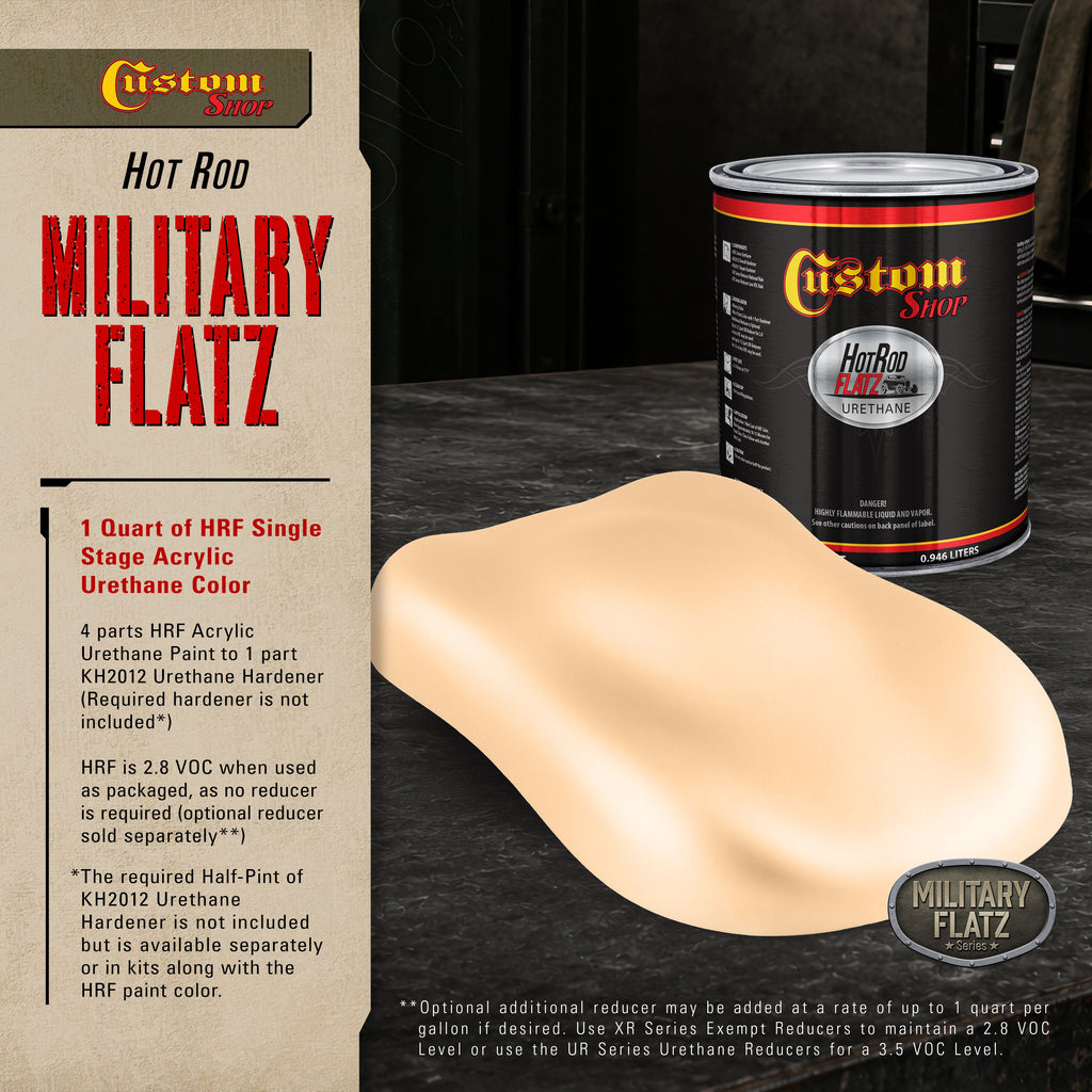 Military Flatz 595-33690 Field Tan - 2K Urethane Flat Automotive Paint - Quart