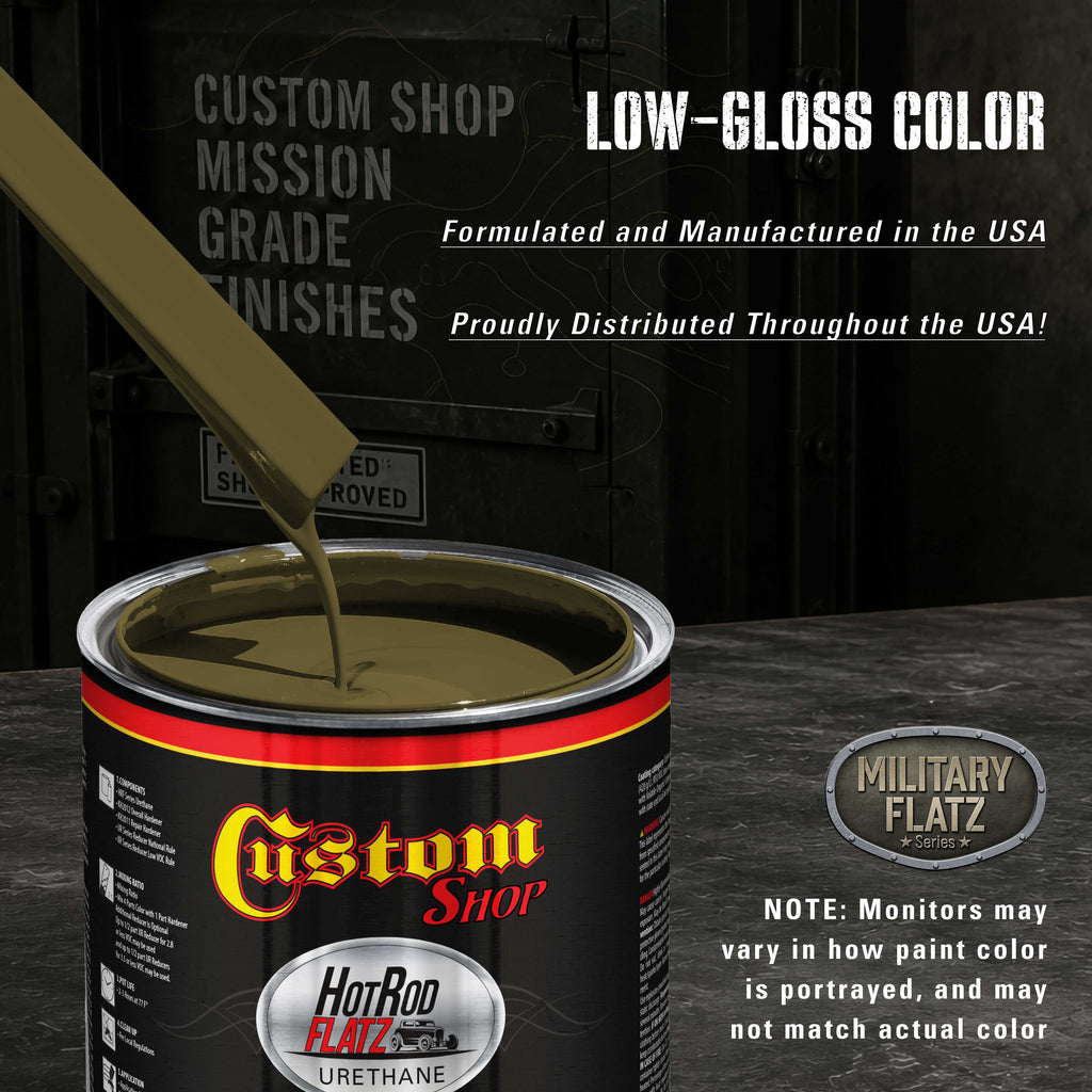 Military Flatz 595-34089 Olive Green - 2K Urethane Flat Automotive Paint - Gallon