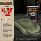Military Flatz 595-34094 Olive Drab - 2K Urethane Flat Automotive Paint - Quart