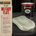 Military Flatz 595-34432 Army Gray Green - 2K Urethane Flat Automotive Paint - Gallon