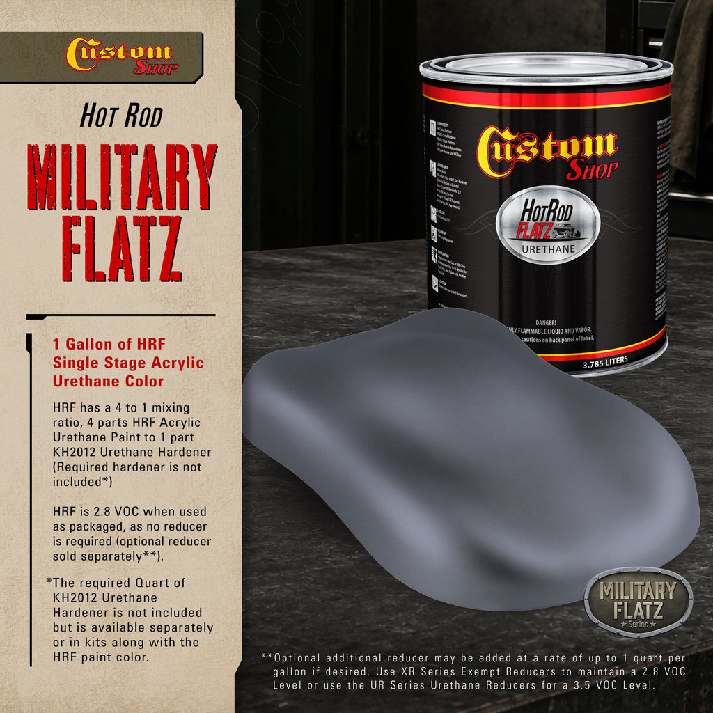 Military Flatz 595-36118 Battleship Gray - 2K Urethane Flat Automotive Paint - Gallon